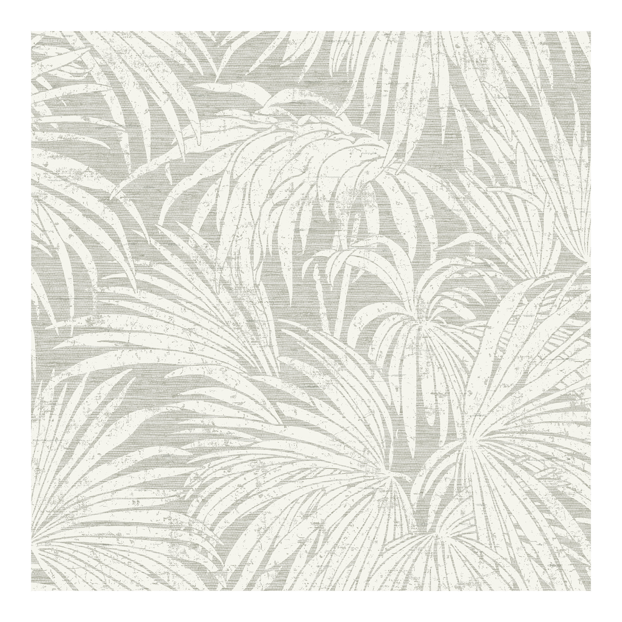 Kermit Cassava Palm 18 L x 20.5" W Peel and Stick Wallpaper Roll, Neutral