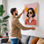 Portrait in Pink Modern 1 Piece Wrapped Canvas Wall Art-2069798044-2069798034