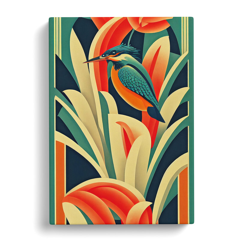 Casner Kingfisher Deco Vol.4 - Wrapped Canvas, 50cm H x 35cm W x 3cm D