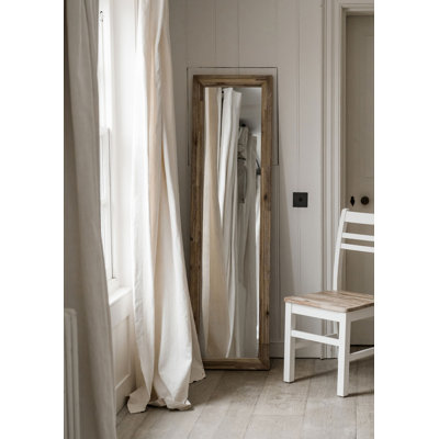 Gaubert Wood Flat Wall Mirror