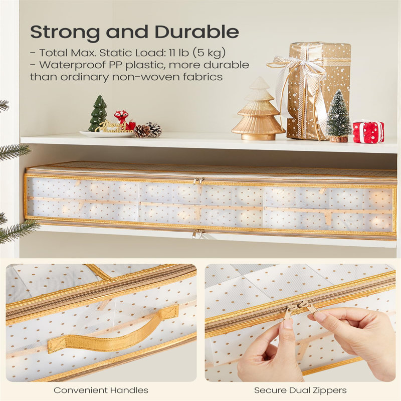 Ornament Storage, Gold/White