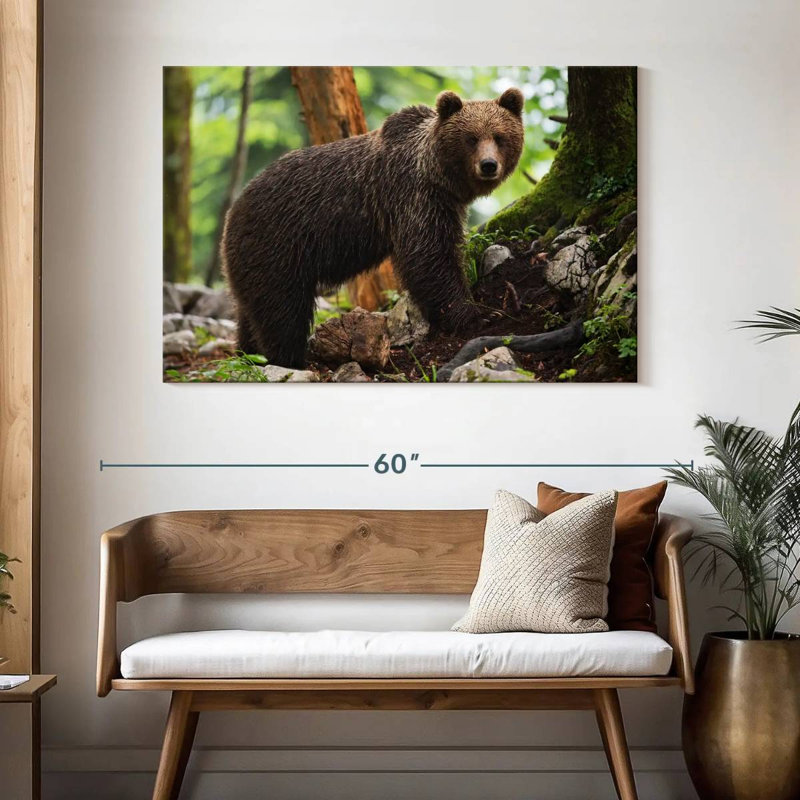 Brampt Wet Grizzly Bear, 32" H x 48" W