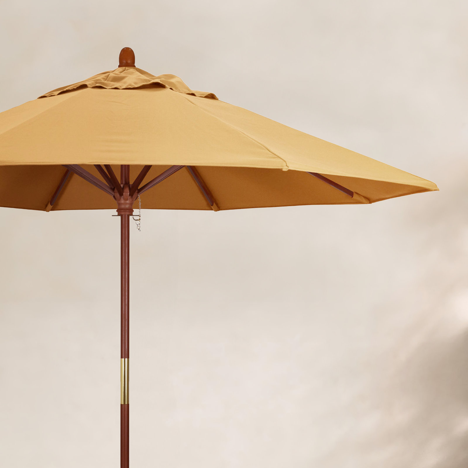 Manford 108'' Sunbrella® Outdoor Umbrella, Canvas Wheat Sunbrella® Canvas