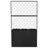3-Section Wicker Planter Box with Trellis - Black