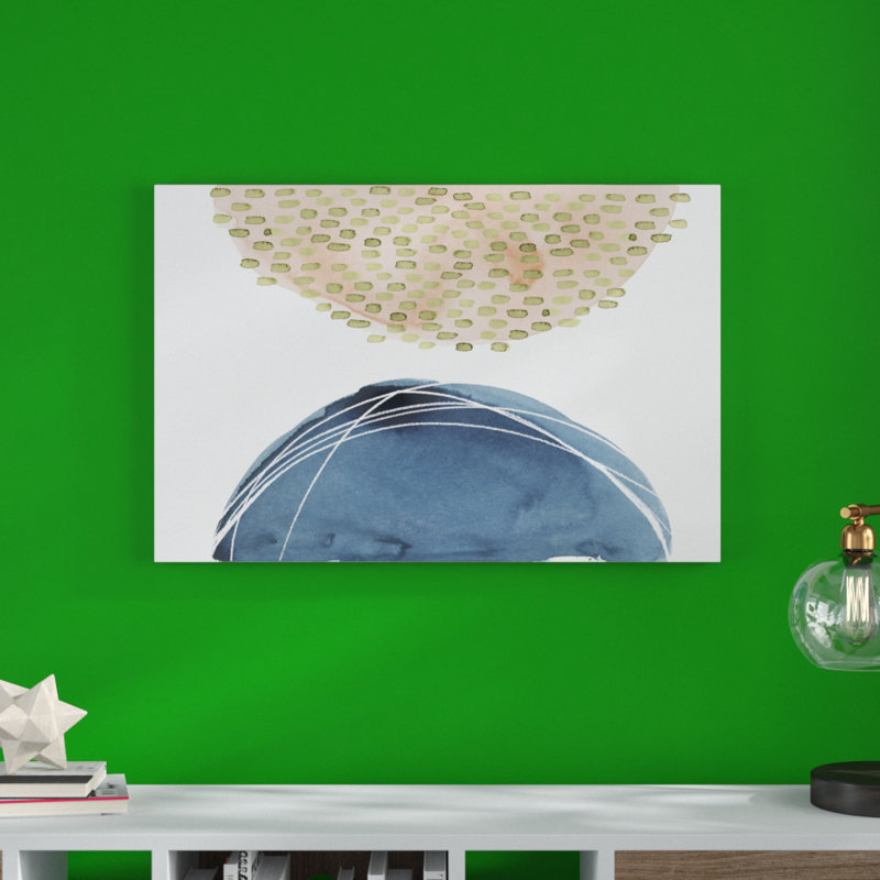 Up and over II - peinture sur toile tendue, H 24 po x l 36 po