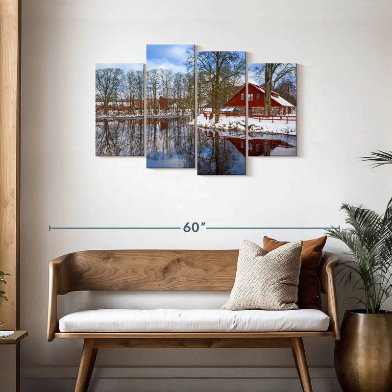 Lilie Winter Lake House, H 27 po x l 43 po