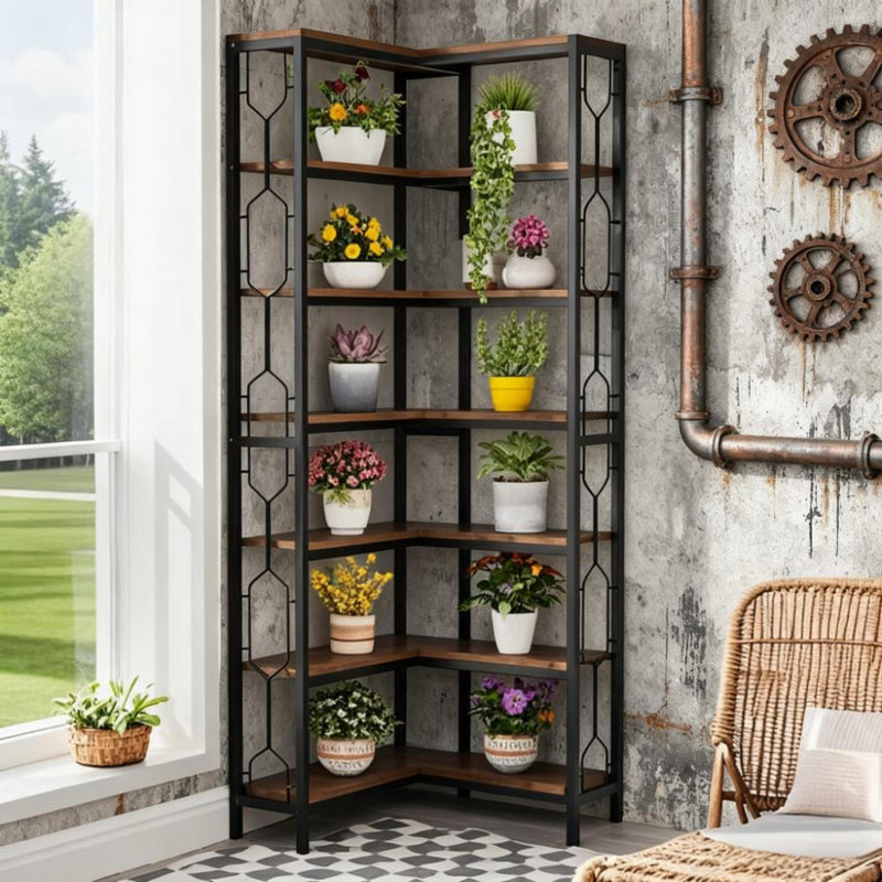 Bibliothèques peu encombrantes, style industriel en bois d'ingénierie pour le coin de la maison