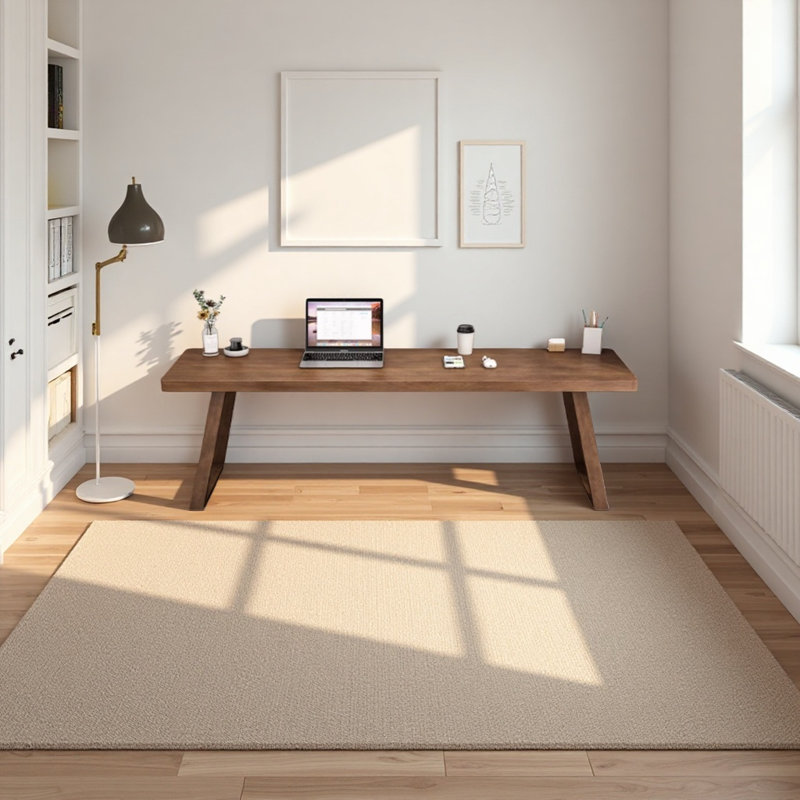 Bureau double entièrement en bois de pin massif, H 29,52 po x l 47,24 po x P 19,68 po