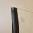 34-35.5"W x 75"H Pivot Single Swing Shower Door, Aluminium Alloy in Matte Black, 1/4" (6mm) Thick SGCC Tempered Clear Glass.