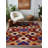Saffron Collection Digital Print Cotton-Polyester Multicolor Floral Rug-1523961908