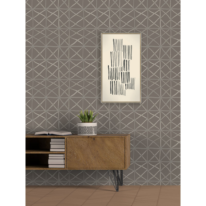 Susan Hable Geometric Wallpaper by Susan Hable, White/Black