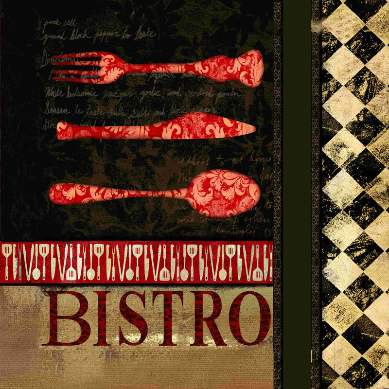 Bistro - impression sur toile tendue, L 12 po x H 12 po