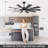 62" Modern Ceiling Fan with Light and Remote, 10-Blade Indoor Ceiling Fan, Quiet Reversible DC Motor, Dimmable 3CCT LED Light, 6-Speed, Black/Walnut-129170804