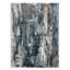 Tapis abstrait marbré bleu et gris 8 pi x 10 pi