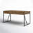 Solid Wood Top Metal Base Writing Desk