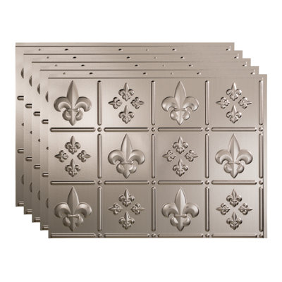 FASÄDE Fleur de Lis Decorative Vinyl Backsplash 15 sq ft Kit