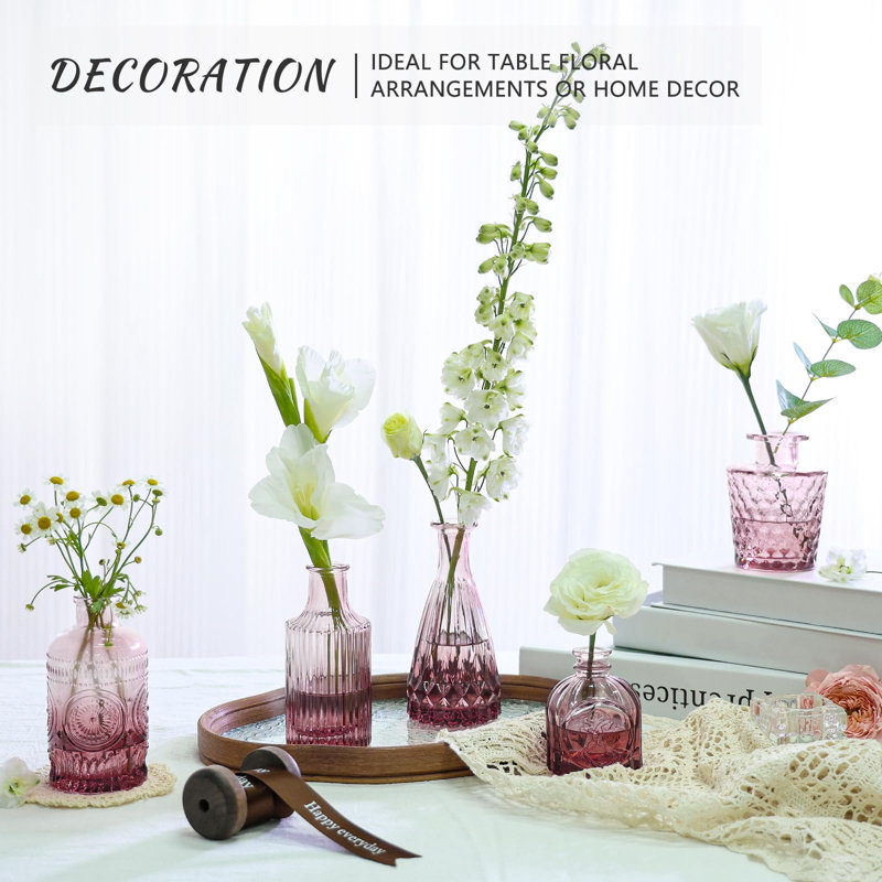 Ensemble de 12 vases Bud, Mauve
