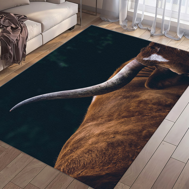 Soft Pile Printed Rug Showcasing a Subtle Intricate Floral Design for a Unique Touch of Sophistication in Your Home Decor