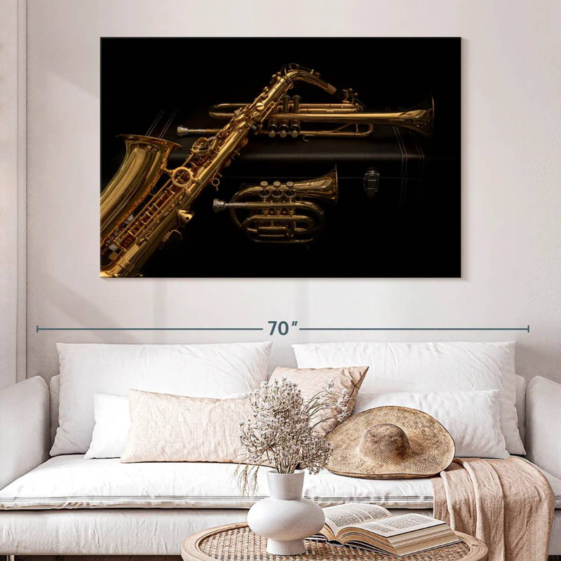 Abarca Wind Instruments, 34" H x 51" W