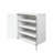 Wooden Stackable Shoe Storage Box with Glass Door and RGB LED Lighting for Modern Home Decor