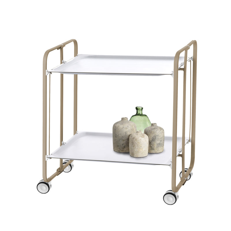 Mald Serving Cart, White, Sand