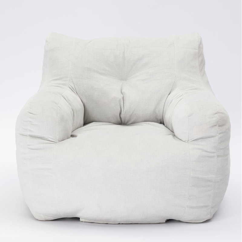 Fabric Bean Bag Chairs, Ivory Linen