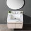 Lavabo de salle de bain 31 po - blanc avec lavabo vasque rectangulaire attrayant, dosseret de 4 po inclus