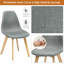 Chaise d'appoint en lin Fils Gris