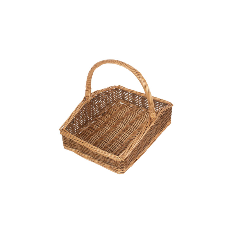 Wicker Garden Trug Basket, 28cm H x 35cm W x 25cm D
