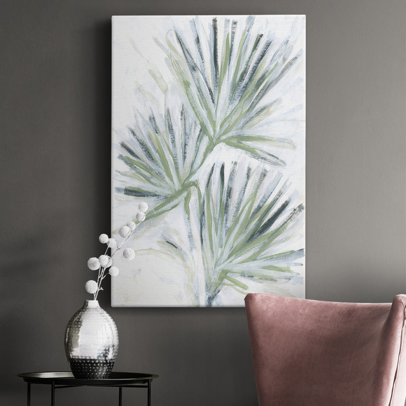 «Palm Frond Fresco», impression sur toile tendue, L 12 po x H 18 po