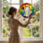 12"H Ghost Sphere Stained Glass Window Panel