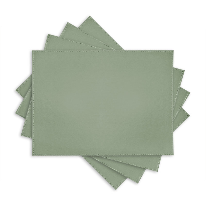 Classic Mod Vinyl Rectangle Placemat, Green