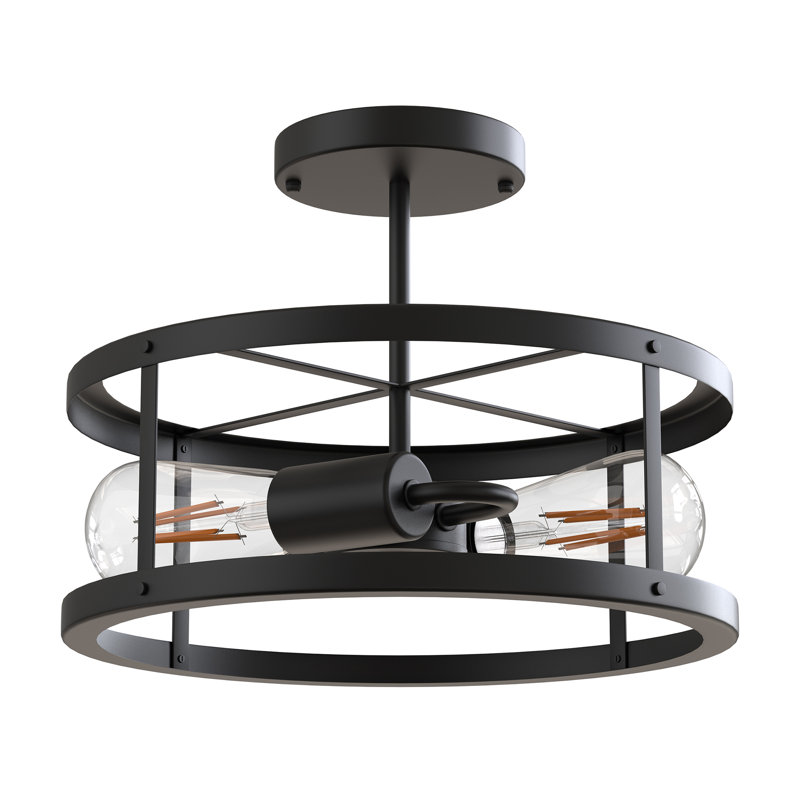 Plafonnier semi-encastré 2 lumières 12,6 po Thanos