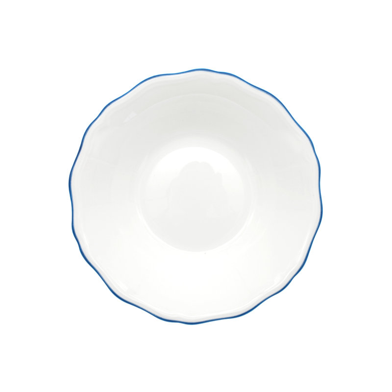 Amelie Bone China Dining Bowl, Royal Blue/White