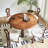 Walnut Round Solid Wood Dining table-1957410877