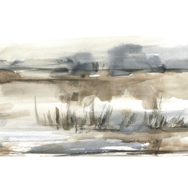 «Blue-Grey Marsh I» par Ethan Harper - reproduction d'art sur toile tendue, H 8 po x l 12 po x P 1,25 po