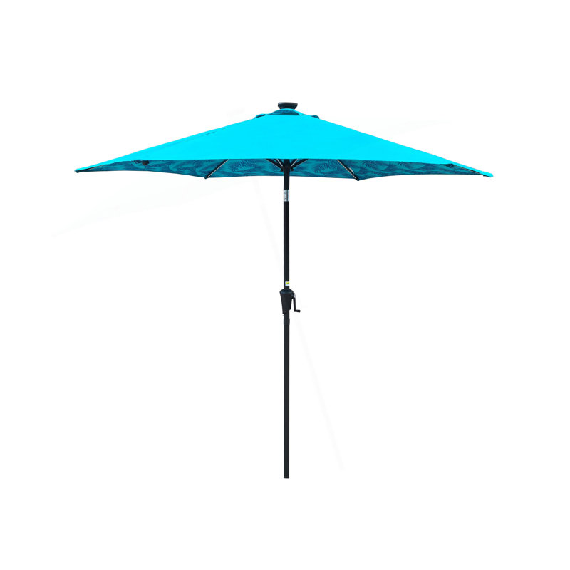 Parasol 9 pi avec lumière, Cyan