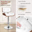 Upholstered Adjustable Height Counter Stool with Solid Wood Frame-2142107551
