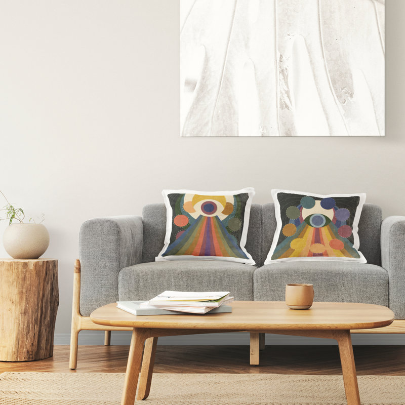 Stupell Industries Spiritual Eye Boho Shapes Design by Victoria Barnes  Throw Pillow (Set of 2)