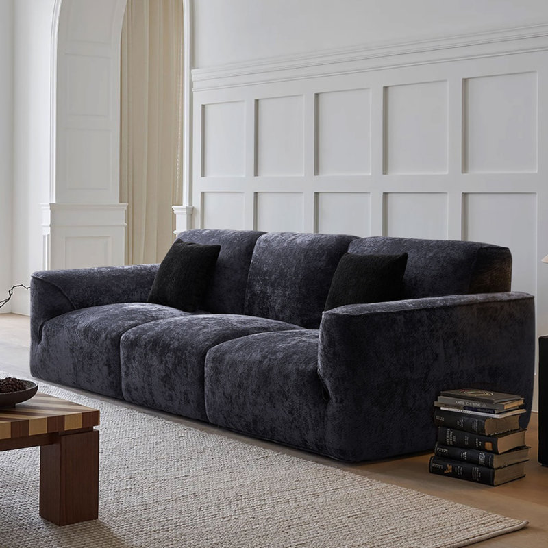 Chenille Minimalist Straight Sofa