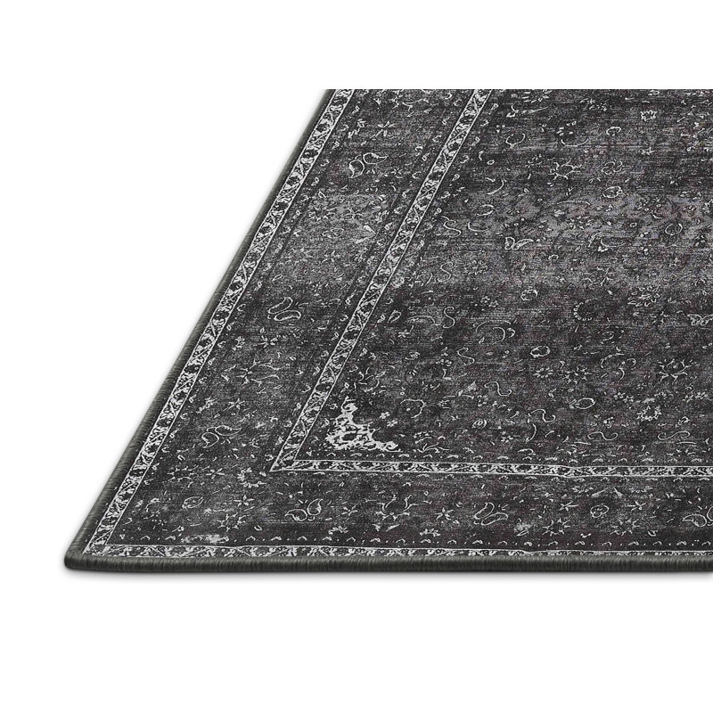 Tapis gris/beige traditionnel Lizard, Rectangle 3 pi x 5 pi