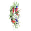 Couronne artificielle rouge, blanche, bleue, hortensia et eucalyptus