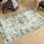 Tapis oriental lavable à la machine Royalton en vert / beige / crème-1901249593