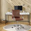 Gedrie Modern Faux Leather Swivel Office Chair-607770270-647542784