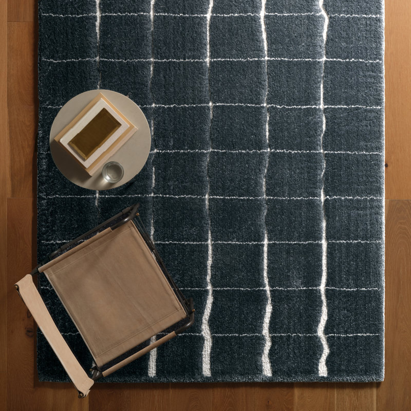 Tapis bleu moderne / contemporain Jaipur Living Kade Powerloomed (8 pi 6 po x 11 pi 10 po), Rectangle 8 pi 6 po x 11 pi 10 po