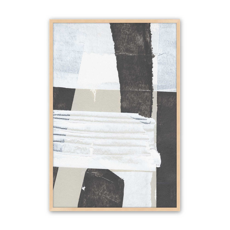 Fragments de contraste II, Cadre ouvert en érable brut, H 15 po x l 12 po