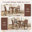 Ensemble de table de salle à manger 3 pièces pour 2 personnes, 1 table de salle à manger pliante en bois + 2 chaises rembourrées, conception compacte pour les petits appartements et les salles à manger-1088457527
