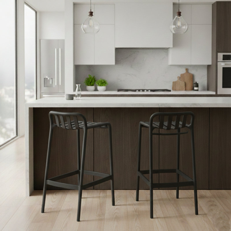 Outdoor 77cm Bar Stool, Black