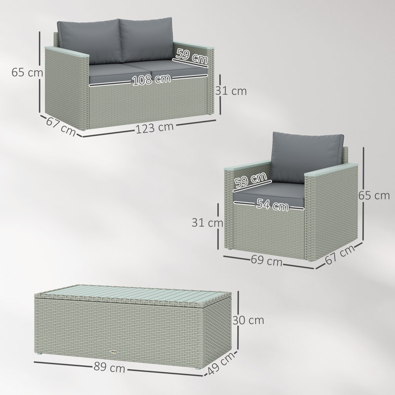 Rattan Sofa Set