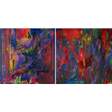 Midnight Garden Diptych Painting by Rhona LK Schonwald